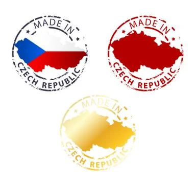 Made in Czech Republic stamp Stock Illustration