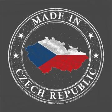 Made in Czech Republic template Stock Illustration
