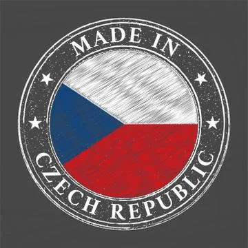 Made in Czech Republic template Stock Illustration