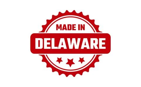 Made In Delaware Rubber Stamp Stock Illustration