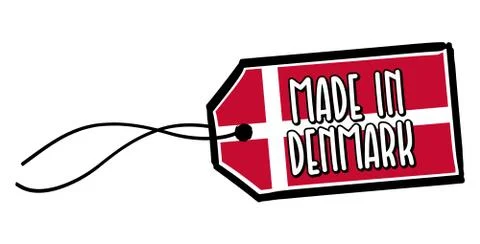 Made in Denmark Label. Stock Illustration