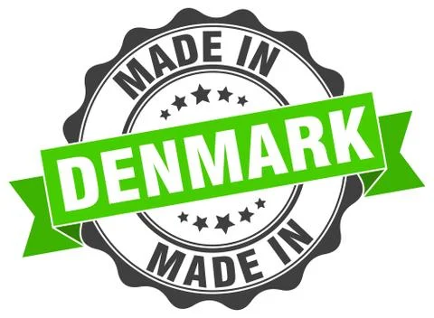 Made in Denmark round seal Stock-Illustration