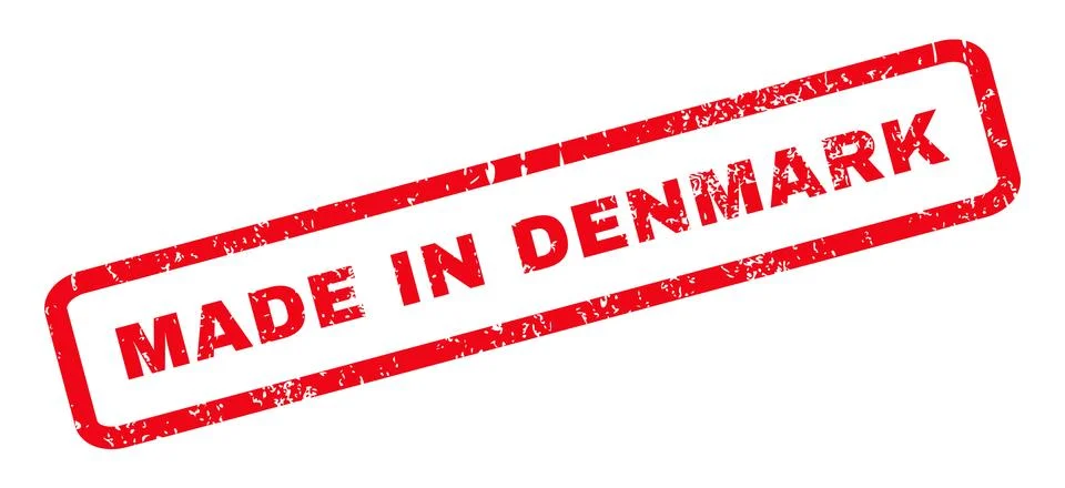 Made In Denmark Rubber Stamp Stock Illustration