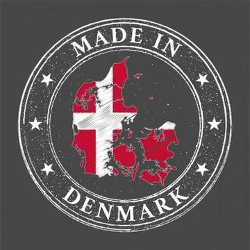 Made in Denmark template Stock Illustration