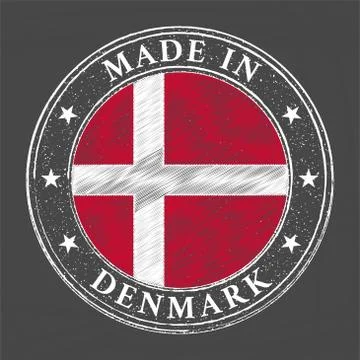 Made in Denmark template Stock Illustration