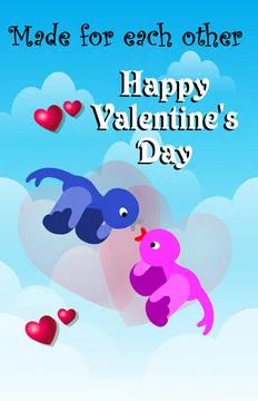 Made for Each Other Stock Illustration