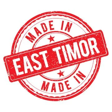 Made in EAST TIMOR stamp Stock Illustration
