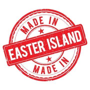 Made in EASTER ISLAND stamp Stock Illustration