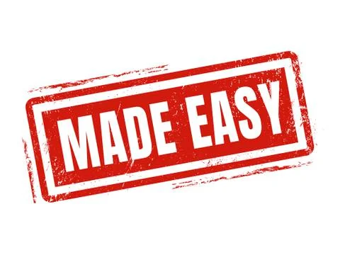 Made easy red stamp style Illustrazione stock