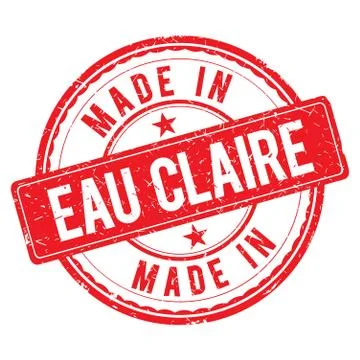 Made in EAU CLAIRE stamp Stock Illustration