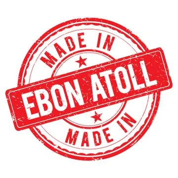 Made in EBON ATOLL stamp Stock Illustration