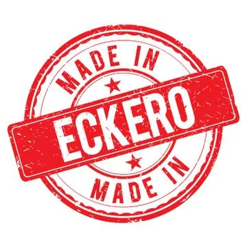 Made in ECKERO stamp Stock Illustration
