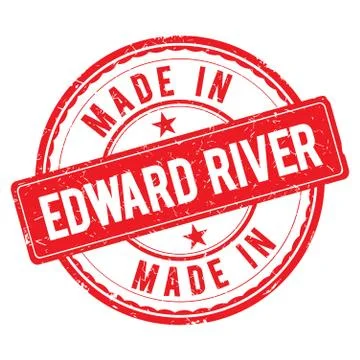 Made in EDWARD RIVER stamp Stock Illustration