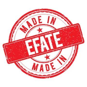 Made in EFATE stamp Stock Illustration