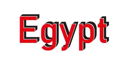 Made in Egypt red vector graphic. Round rubber stamp isolated on white backgr Stock Illustration