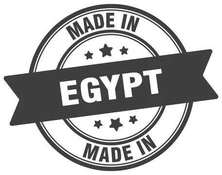 Made in Egypt round sign. Made in Egypt stamp. Stock Illustration