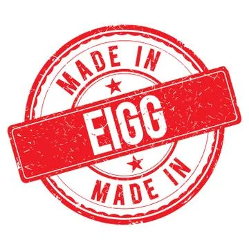 Made in EIGG stamp Stock Illustration