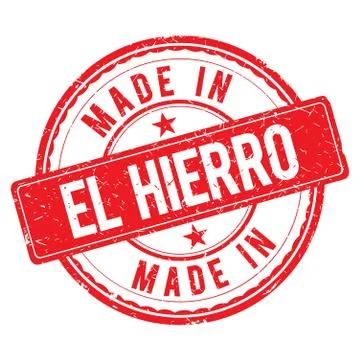 Made in EL HIERRO stamp Stock Illustration