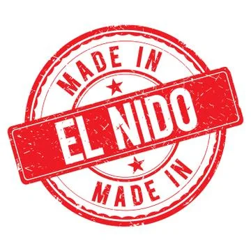 Made in EL NIDO stamp Stock Illustration