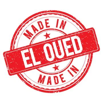 Made in EL OUED stamp Stock Illustration