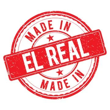 Made in EL REAL stamp Illustrazione stock