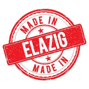 Made in ELAZIG stamp Stock Illustration