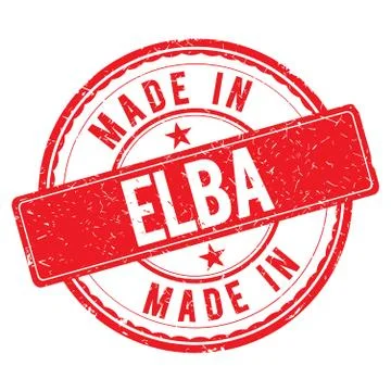 Made in ELBA stamp Stock Illustration