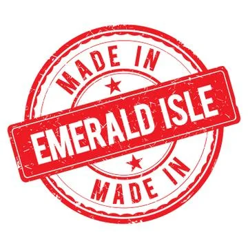 Made in EMERALD ISLE stamp Stock Illustration