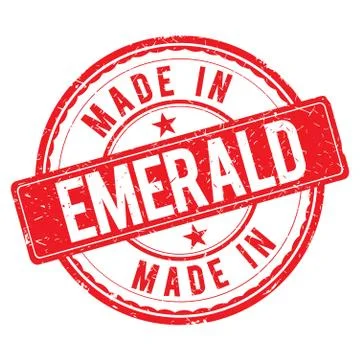 Made in EMERALD stamp Stock Illustration