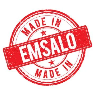 Made in EMSALO stamp Stock Illustration