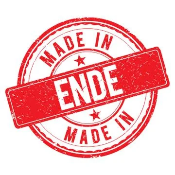 Made in ENDE stamp Stock Illustration