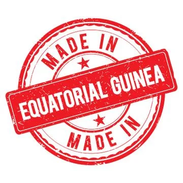 Made in EQUATORIAL GUINEA stamp Stock Illustration