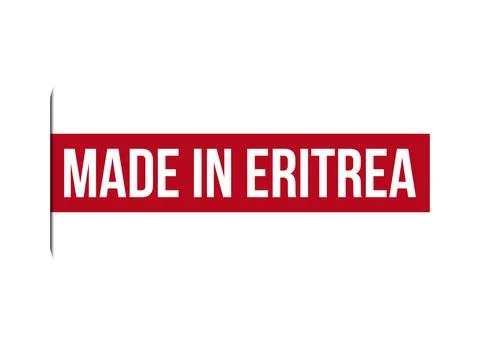 Made in Eritrea red banner design vector illustration Stock Illustration