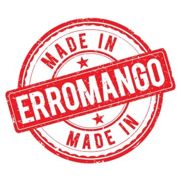 Made in ERROMANGO stamp Stock Illustration