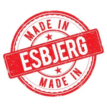 Made in ESBJERG stamp Stock Illustration