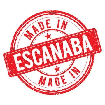 Made in ESCANABA stamp Stock Illustration