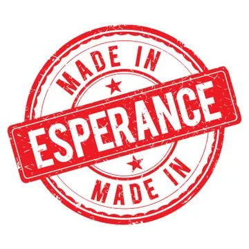 Made in ESPERANCE stamp Stock Illustration