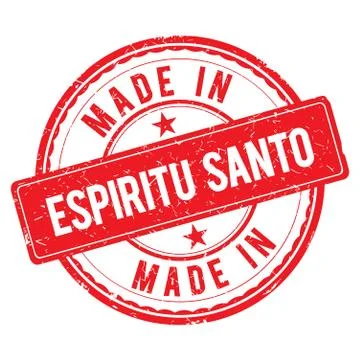 Made in ESPIRITU SANTO stamp Stock Illustration