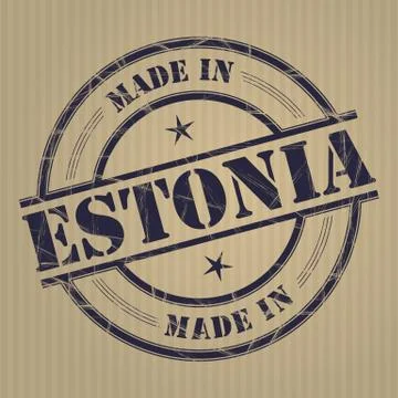 Made in Estonia Illustrazione stock
