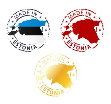 Made in estonia stamp Stock Illustration