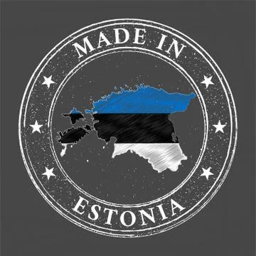 Made in Estonia template Stock Illustration