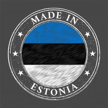 Made in Estonia template Stock Illustration