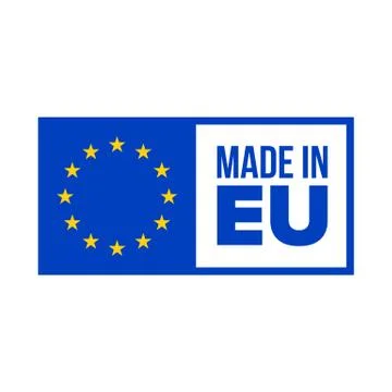 Made in EU quality certificate label. Vector made in EU product warranty star Stock-Illustration