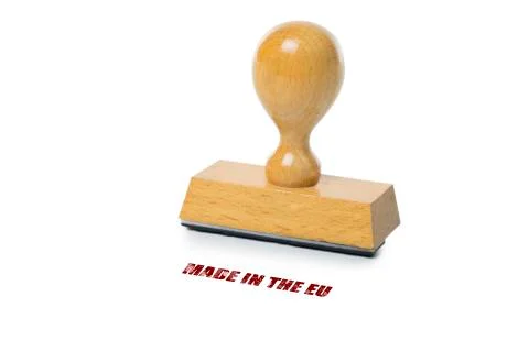 Made in EU Rubber Stamp Stock Photos