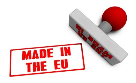 Made in the EU Stamp Stock Illustration