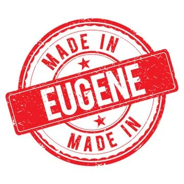 Made in EUGENE stamp Stock Illustration
