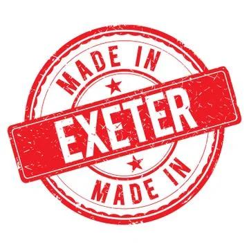 Made in EXETER stamp Stock Illustration