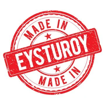 Made in EYSTUROY stamp Stock Illustration