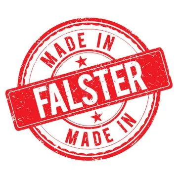 Made in FALSTER stamp Stock Illustration