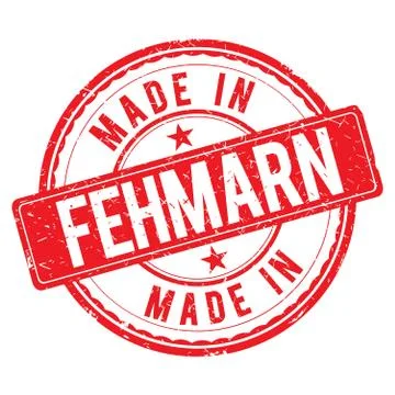 Made in FEHMARN stamp Stock Illustration